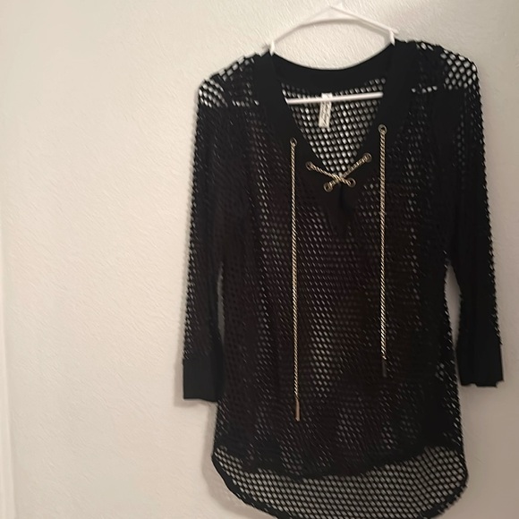 Net cover, swimwear size medium with gold lace straps for enclosure - Picture 1 of 5